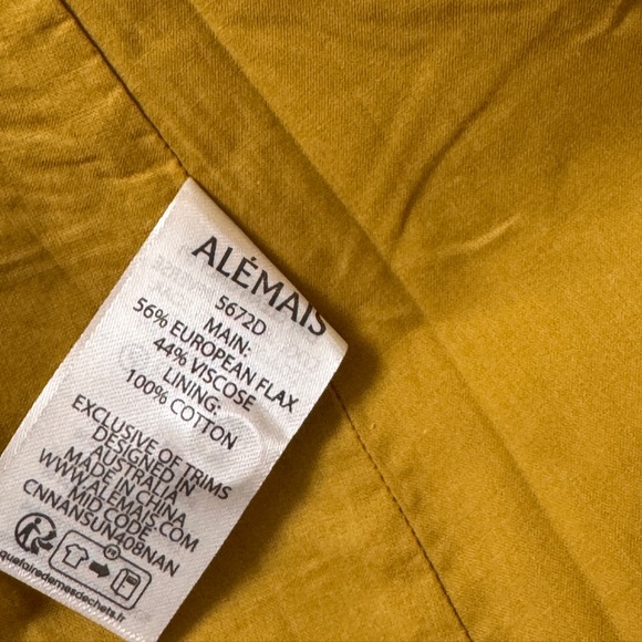 NWT✨ALEMAIS Clemenza Spliced Mini Shirtdress - Picture 6 of 8